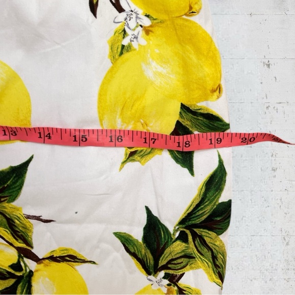 NWT English Factory Lemon Print Tie Strapless Jumpsuit White Size L Feminine - Picture 13 of 14